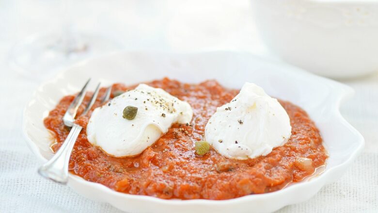 oeufs mollets a la piperade 2