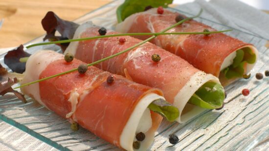 roules de jambon de bayonne au fromage de brebis