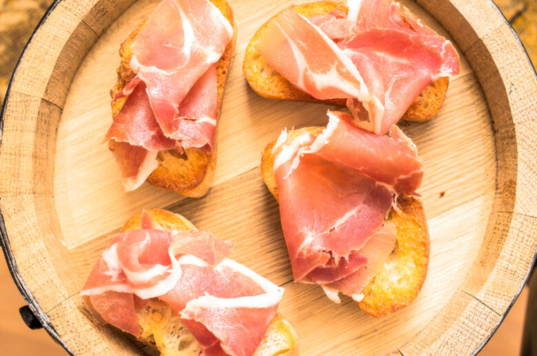 tartine de jambon de bayonne