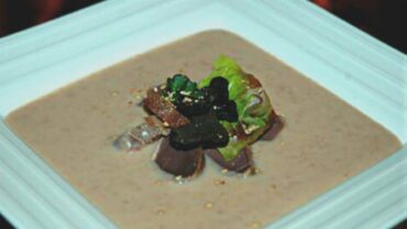 creme de haricots coco aux gesiers confits par christine heimburger