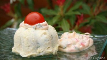 charlottes de merlan aux coquilles saint jacques et mayonnaise a la puree de piment du pays basque
