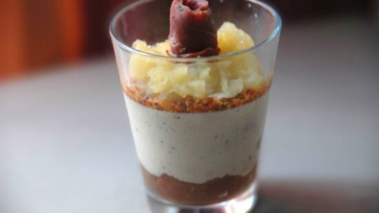 panna cotta a la tomme de brebis basque confit doignon et magret de canard laurent petricorena