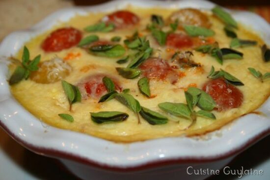 clafoutis tomate cerise romarin