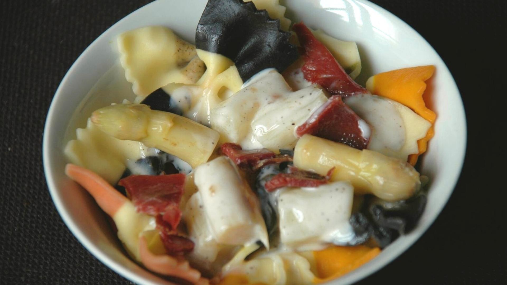 farfalles aux asperges magret de canard petricorena releves a la basque
