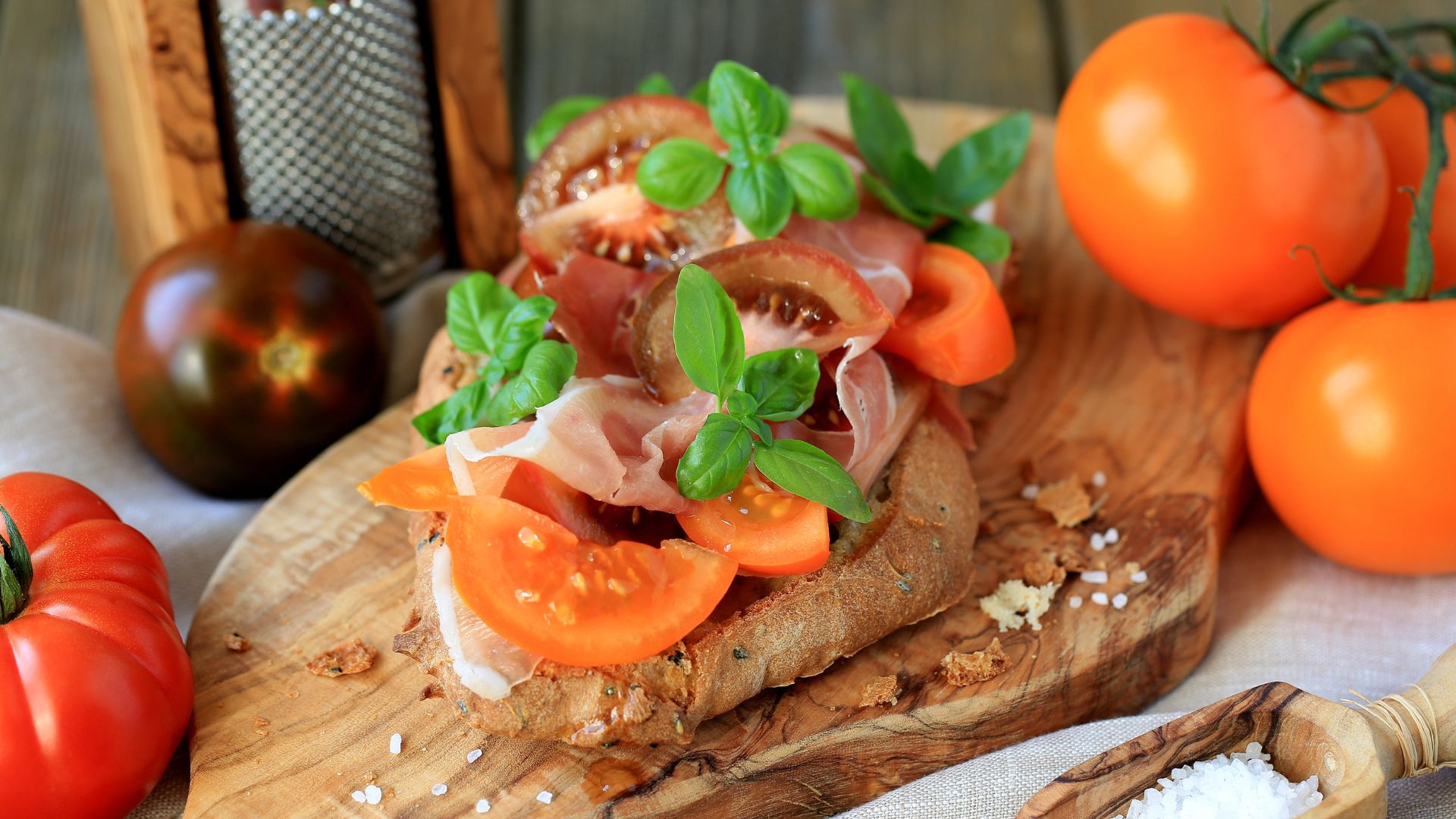 tartine jambon tomate