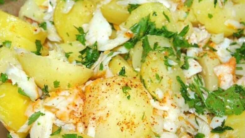 effeuille de haddock aux pommes de terre et piment despelette sakari