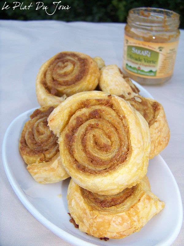 roulé feuilleté tapenade