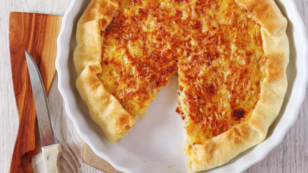 tarte au fromage blanc aux poivrons et gelee de piment despelette sakari