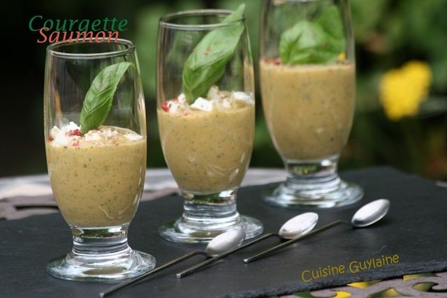 verrines courgette saumon