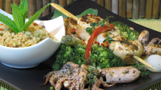 parrillada terre et mer facon tajine