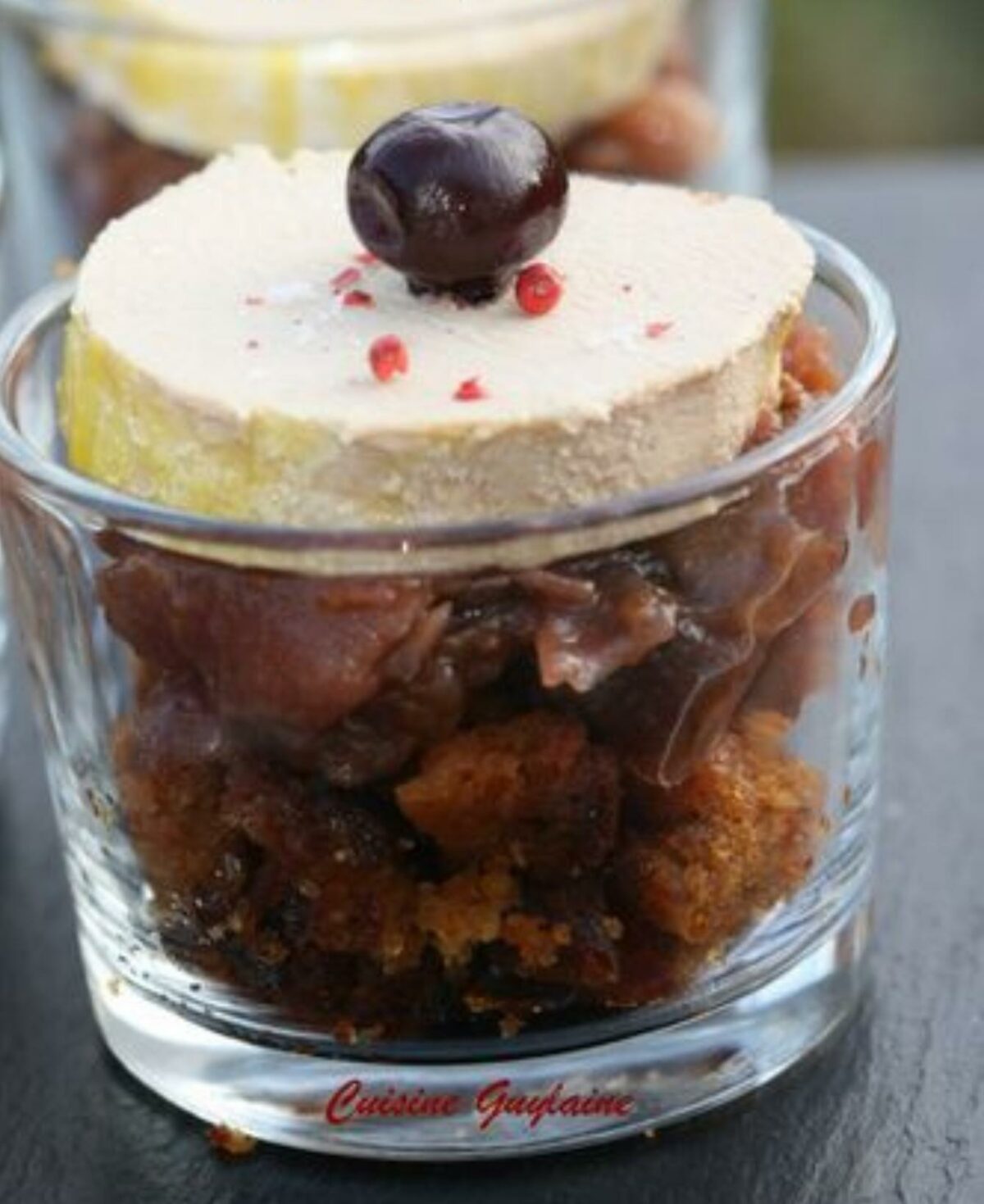 verrines foie gras au pain depices pyrenees