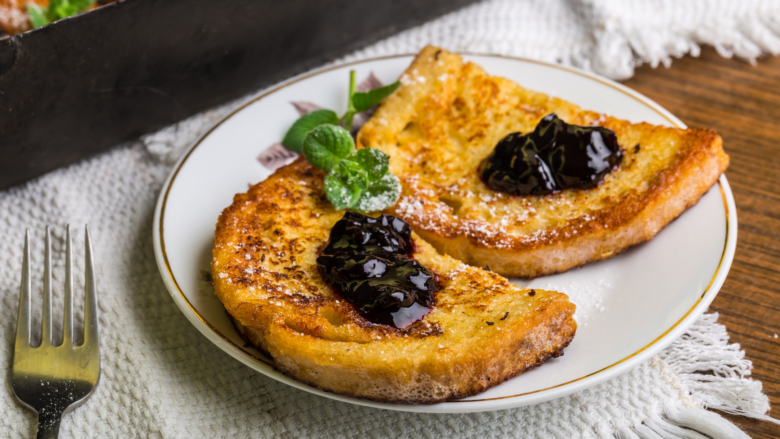 pain perdu cerises noires