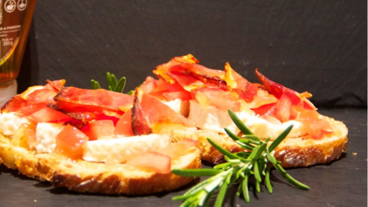 tartine lomo miel