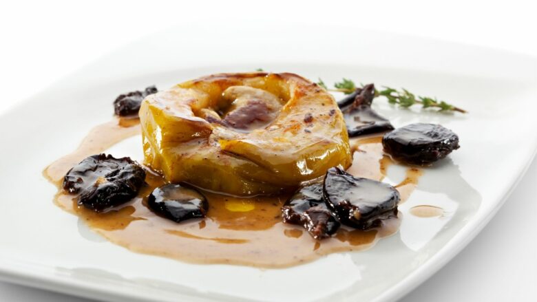 tatin de magret seche au foie gras