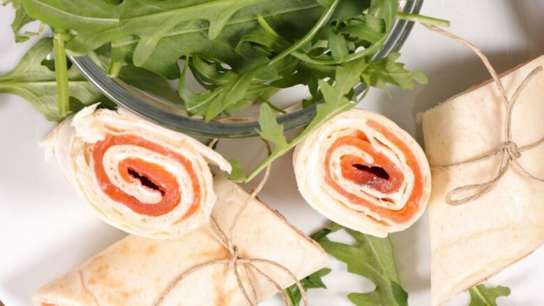 wraps saumon et mayonnaise pimentee