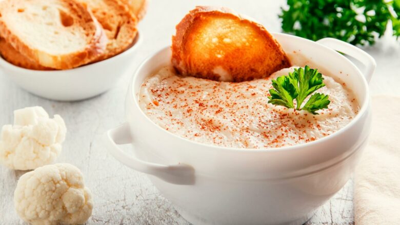 veloute chou fleur champignons de paris piment despelette
