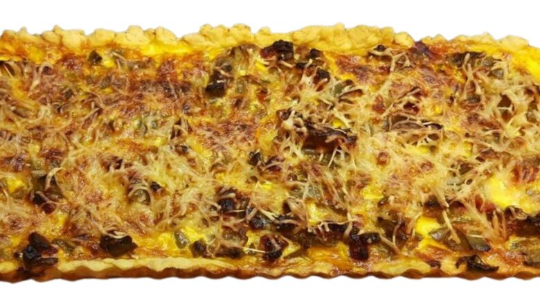tarte basque chorizo fromage de brebis poivrons