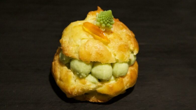 gougere fromage larme de gelee de piments doux