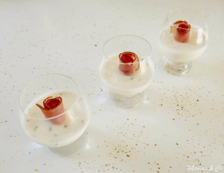 panna cotta chevre figues jambon