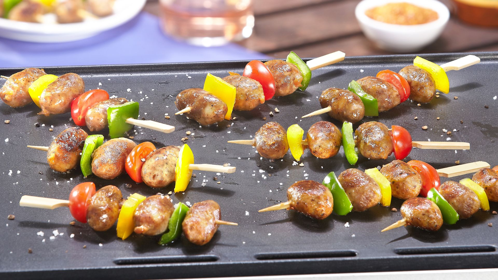 brochette mini saucisse confite