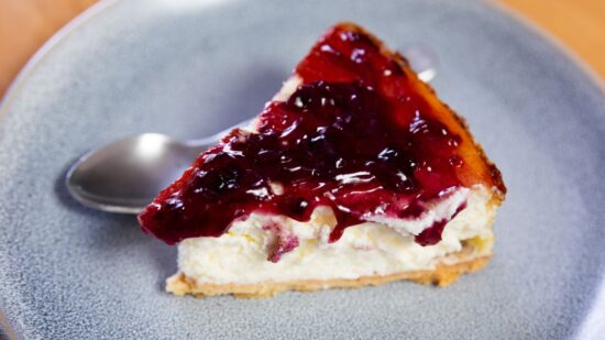 cheesecake confiture de cerises noires