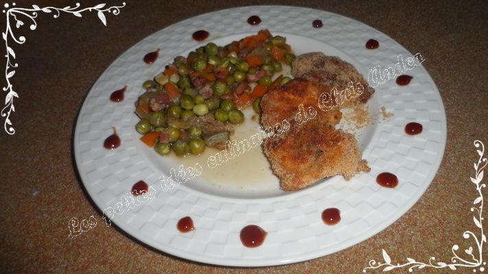 nuggets poulet petits pois