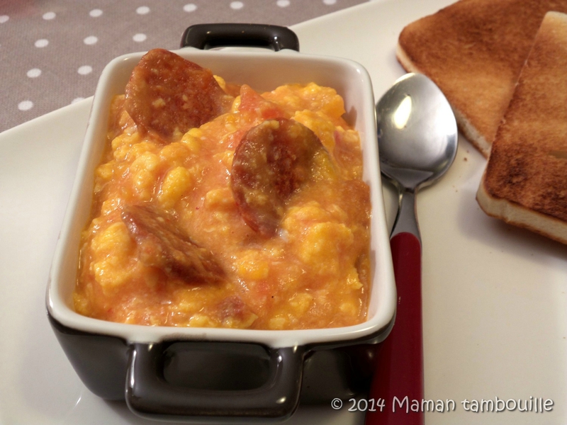oeuf brouillé piperade