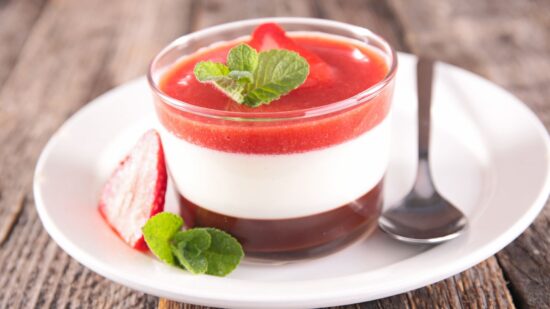 panna cotta fraise
