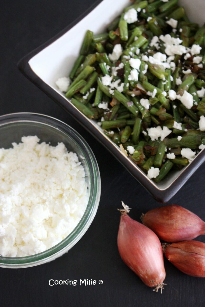 salade tiede haricot vert feta echalote