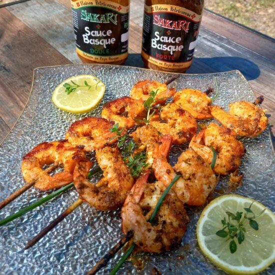 brochette crevette sakari