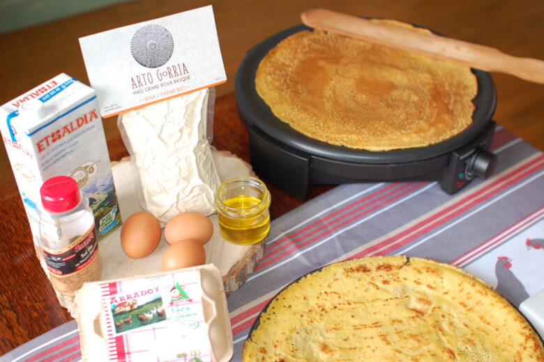 crepe à la farine de mais