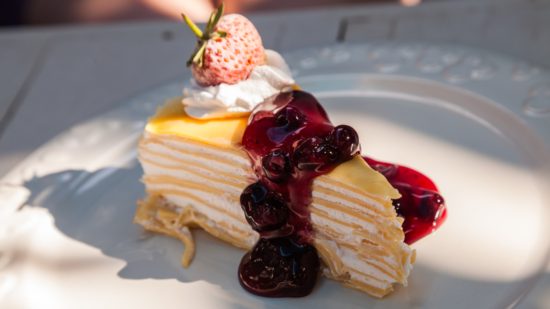gateau crepe mascarpone cerises noires