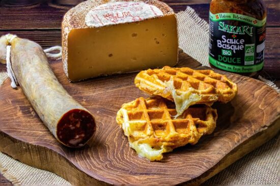 gauffres salees chorizo fromage