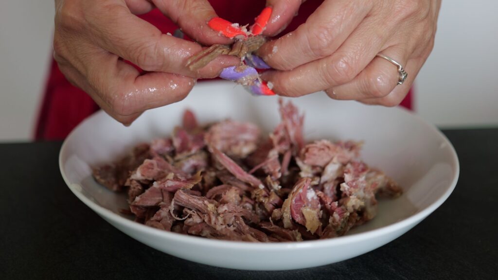 effilocher agneau confit